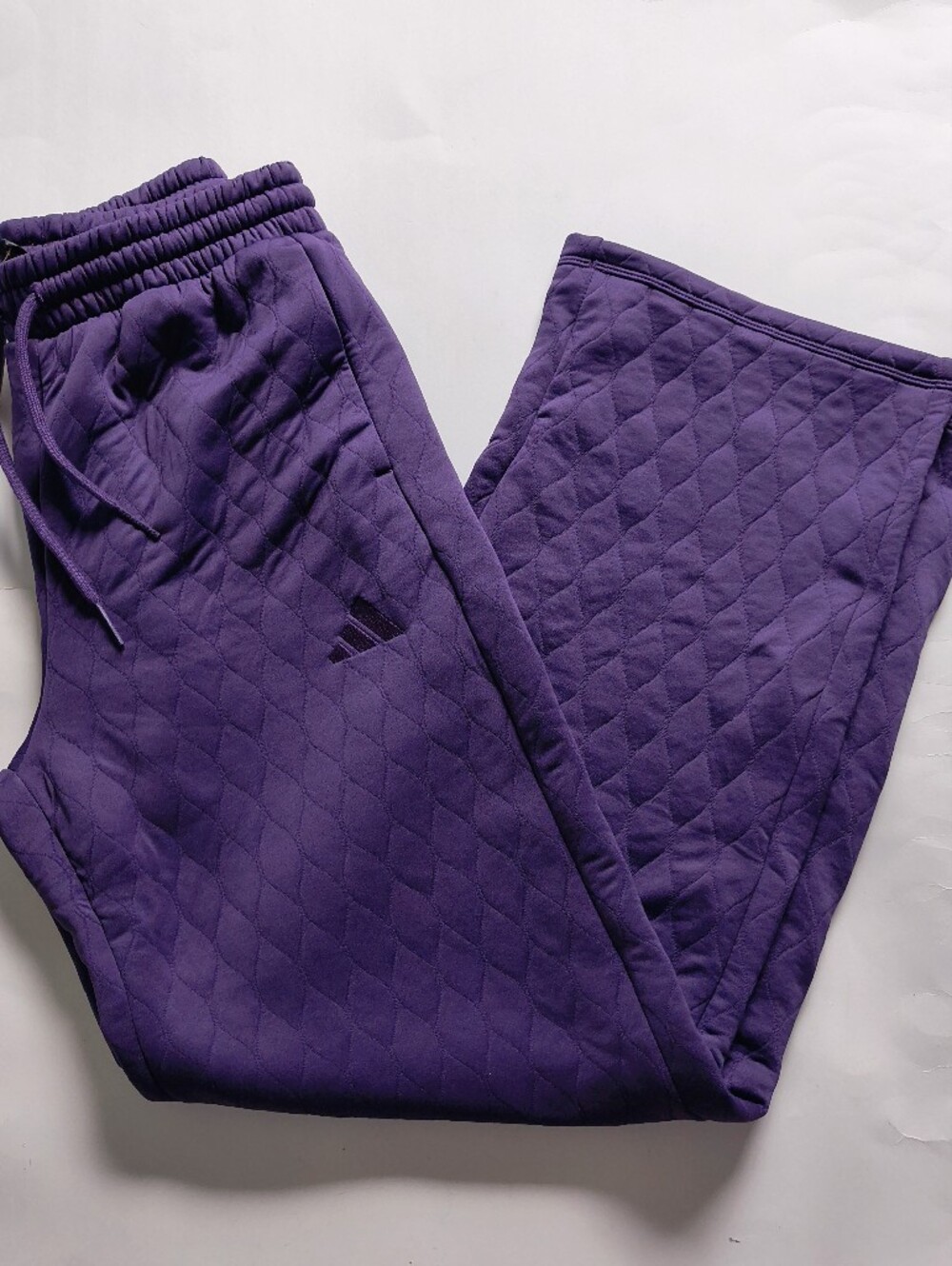 Adidas Womens Quilted Pants Size S Plum Purple